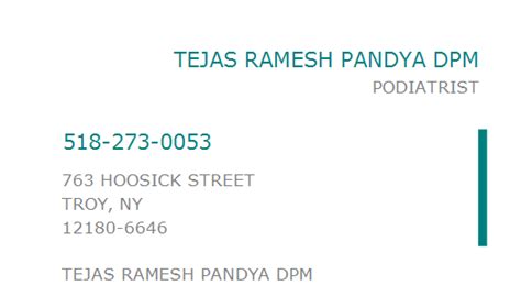 Tejas Ramesh Pandya, DPM 